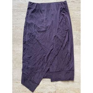 Dolan left coast Purple Asymmetrical Midi Skirt Wrap Contemporary‎ Style S